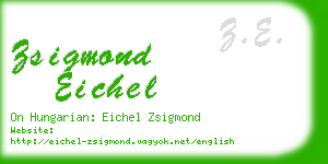 zsigmond eichel business card